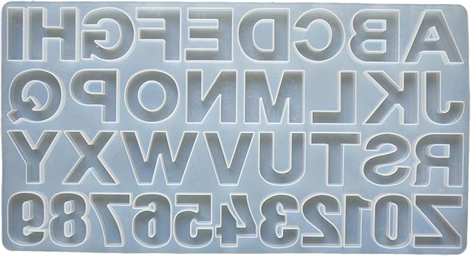 Amazon Co Jp Ever Garden レジン アルファベット 反転タイプ 数字 英字 シリコンモールド ネックレス アクセサリー パーツ キーホルダー 作成 レジン Uvレジン アロマストーン 石膏 手作り 石鹸 キャンドル 樹脂 粘土 オルゴナイト バスボム シリコン モールド