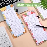 Thboxes 3 Pack Magnetic Fridge Shopping List Pad 180 Sheets 21x9cm With Pen Loop view 4