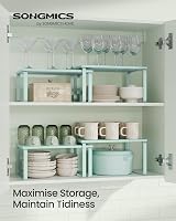 SONGMICS Spice Rack Set 2 Cupboard Shelf Organisers Expandable Kitchen view 3