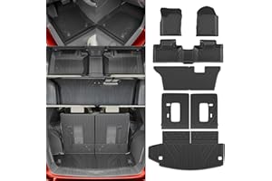 Dattumar Floor Mats Compatible with 2016-2025 2026 Dodge Durango 7-Seater Trunk Mat Cargo Liner All Weather Back Seat Cover 2024 Durango Accessories (Trunk Mat+3rd Row Backrest Mats+Floor Mats)