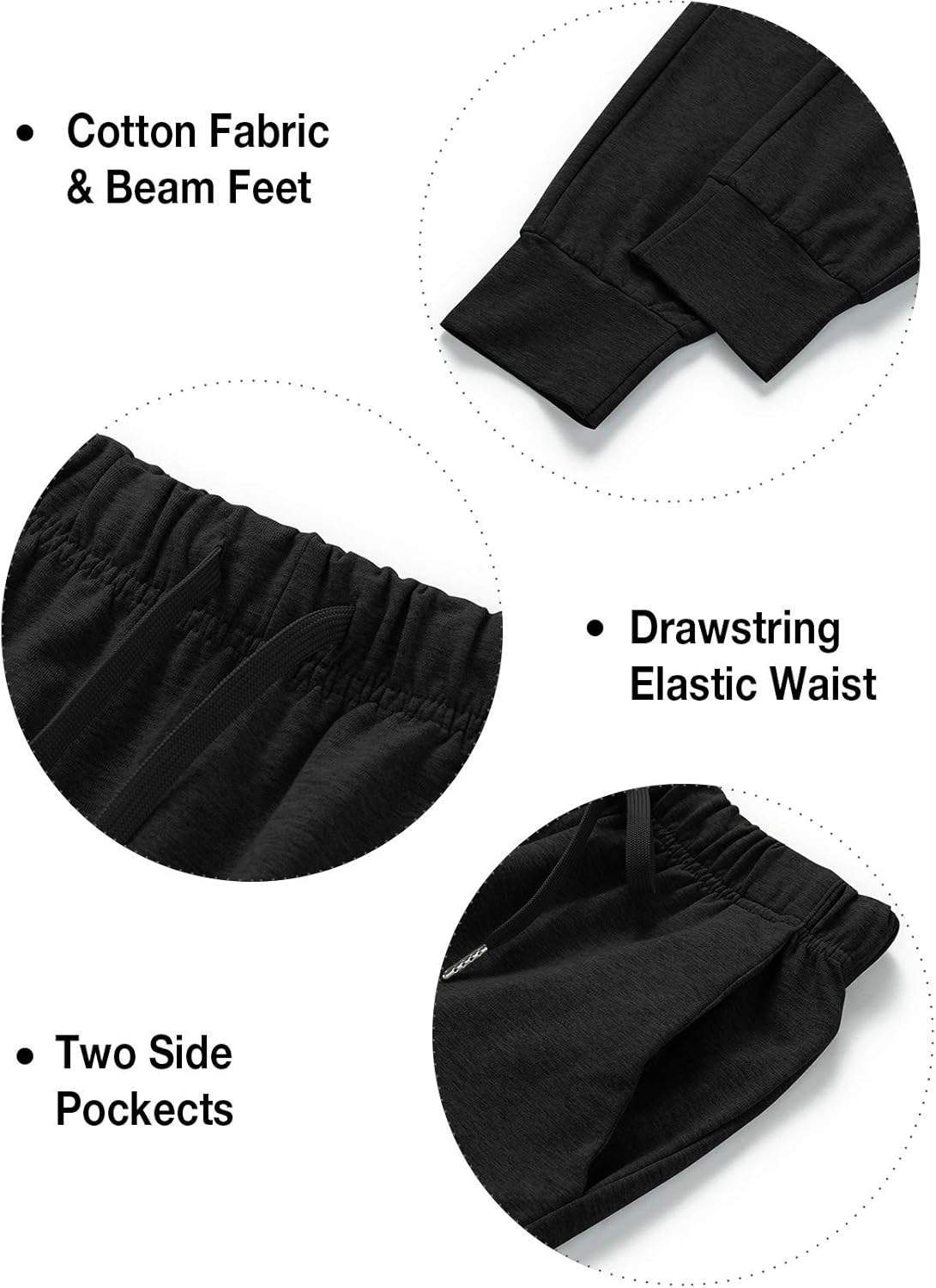 MEROKEETY Sweatpants for Women with Pockets, High Waist Drawstring Comfy Relaxed Fit Jogger Pants: Clothing
