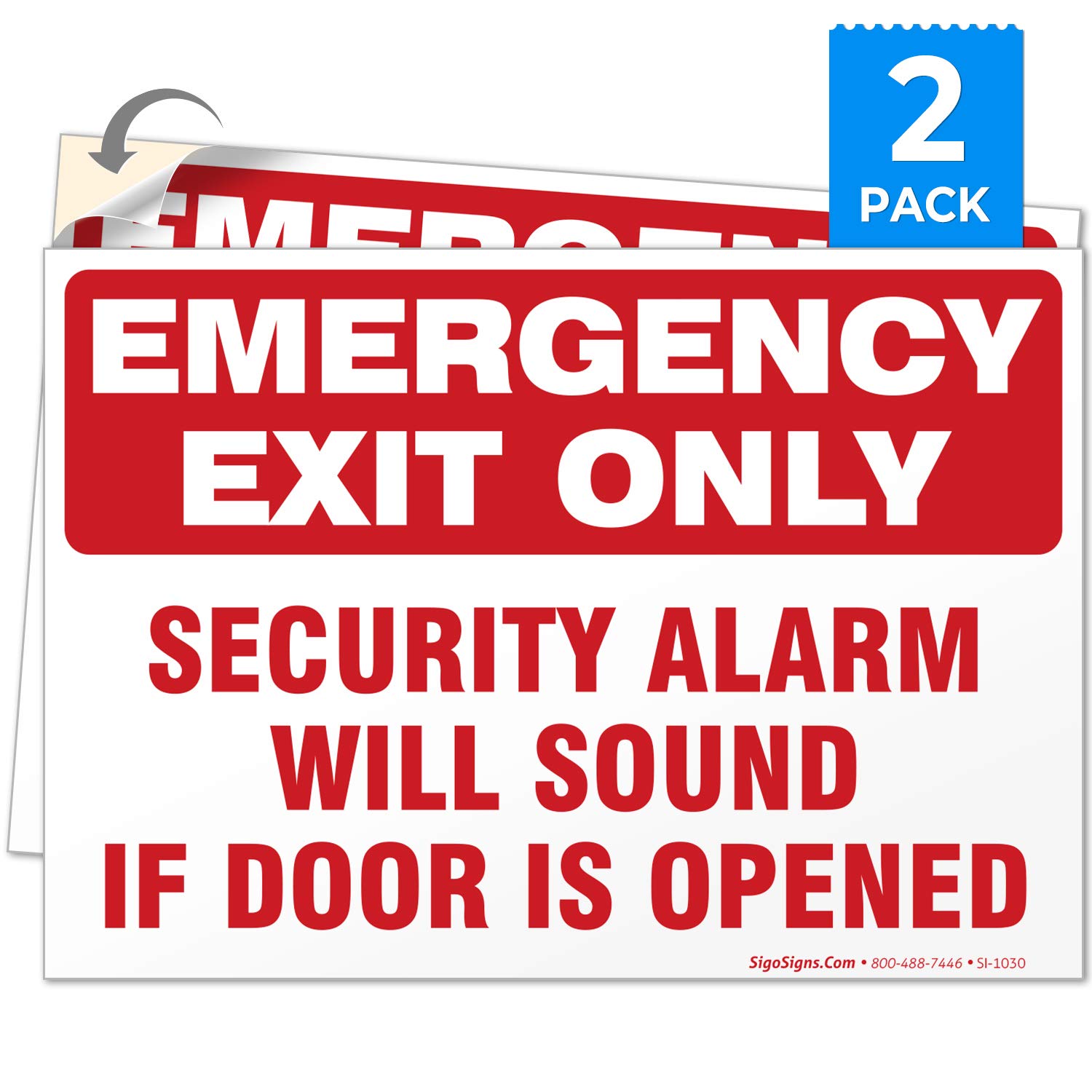 Emergency Exit Only Sign