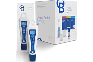 Bluelab pH Pen Meter and Probe Care Kit pH with Calibration Supplies, Storage Solution & Brush, Reliable Digital Tester for pH, Temperature in Growing Solutions, Optimal Plant Health and Yield