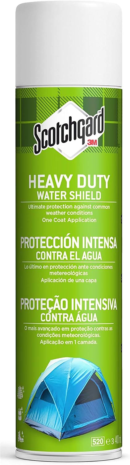 Scotchgard Heavy Duty Water Shield 1 Can, 400 ml, Water Repellent Spray, Ideal for Outerwear Tents, Backpacks, Canvas