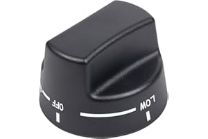 Reyhoar PA010034 Black Top Burner Range Knob Replacement for Viking Ranges VGIC305-4BSS VGIC485-6GSS Replaces PA010034, VKNPA010034