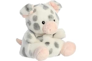 Aurora® Adorable Palm Pals™ Piggles Spotted Piglet™ Stuffed Animal - Pocket-Sized Play - Collectable Fun - White 5 Inches