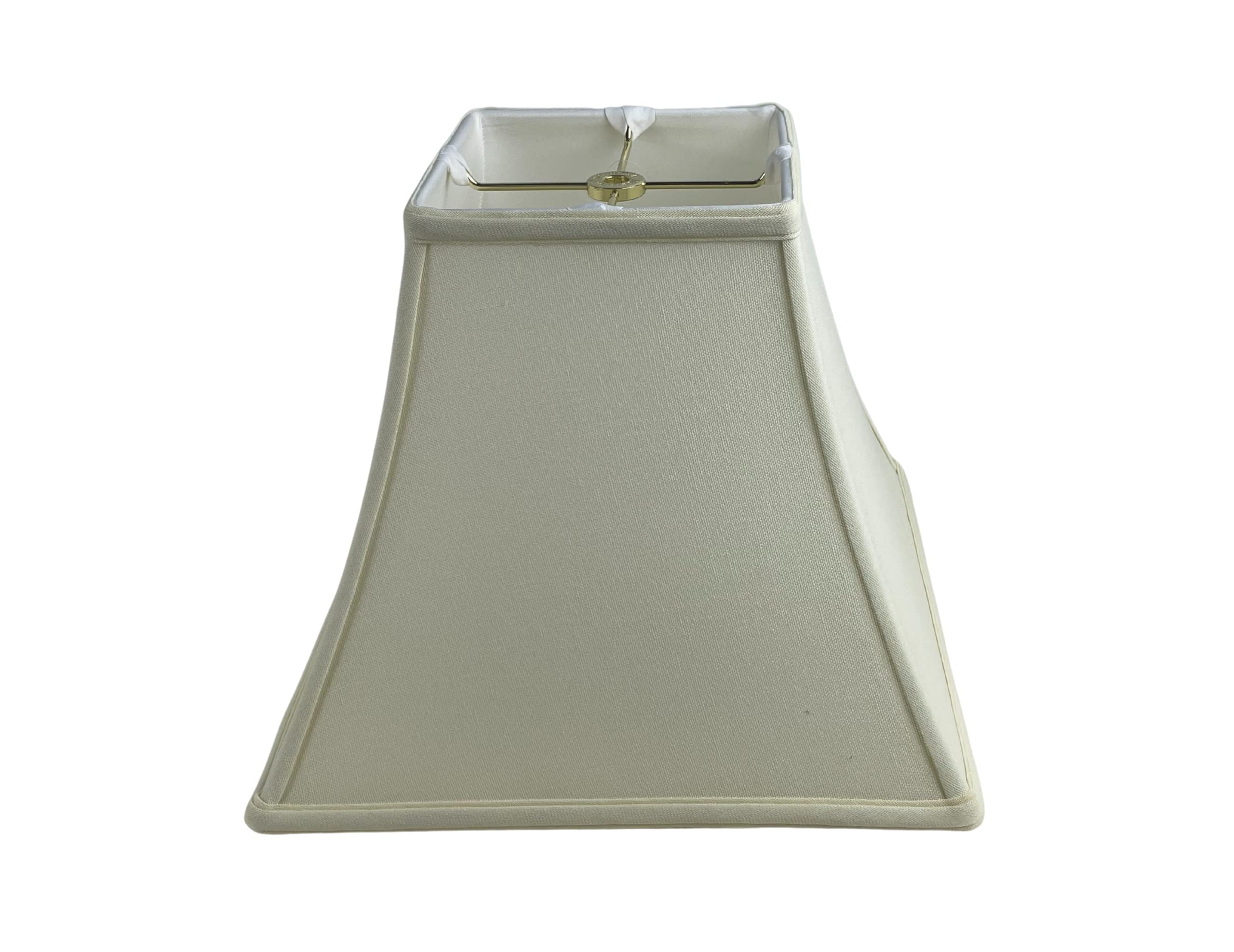 Royal Designs, Inc. Regal Square Bell Lamp Shade, 7 x 14 x 11.5, Linen Eggshell (BSO-715-14LNEG) Image