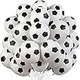 35 Pcs Soccer Ball Balloons, Black White Soccer Birthday Latex Balloons for Boys, Soccer Party Decorations Supplies for Kids Children Football Lover Sport Theme Birthday Baby Shower Party Decor