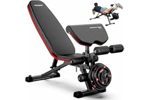 HARISON Adjustable Weight Bench with Leg Extension and Preacher Pad, Workout Bench with Leg Extension and Leg Curl, Flat Incline Decline Exercise Bench Sit Up Bench for Home Gym(1000LBS Capacity)
