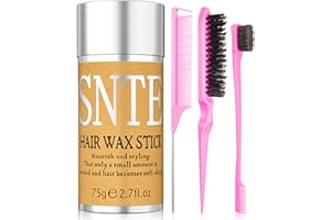 SAMNYTE Hair Wax Stick Slick Back Hair Brush Set – Flyaway Control for Women, Kids & Men, Smooth Frizz, Defined Edges, Creates Sleek Ponytails & Buns – Styling Accessories & Stocking Stuffers for Teen Girls