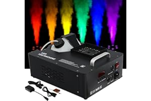 Tengchang 1500W Party Fog Machine RGB 3in1 24 LED Light DMX Smoke DJ Stage Show Wireless Remote