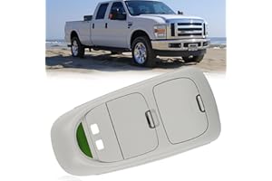 YZQPNB Overhead Console Assembly Compatible with 2002 2003 2004 Ford Super Duty F250 F350 F450 F550 W/O Sunroof Replaces # 2C3Z25519A70AAC 2C3Z-25519A70-AAC Interior Roof Console Panel