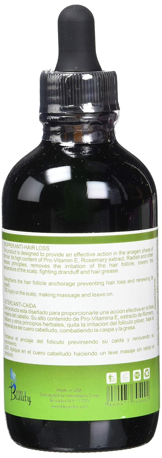 Kleravitex Anti-Hair Loss Dropper – Natural Hair Growth Serum For Thinning Hair, Baldness & Dandruff – Nourishing Hair Scalp Treatment Lotion – Rejuvenates The Follicles & Strengthens The Hair. : Beauty