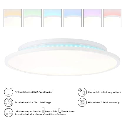 AEG Windy Deckenaufbau-Paneel 45cm Metall, Kunststoff 32 W, sand/weiß