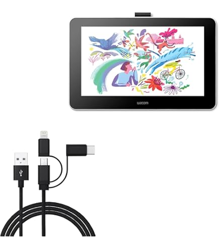 Amazon.com: Wacom One USB-C Cable for Wacom One 12 and 13