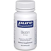 Pure Encapsulations Biotin 8 mg - B Vitamin Supplement to Aid Stress Relief, Hair, Skin & Nail Strengthening, Metabolism, Carbohydrate Support & Nervous System* - with Premium Biotin - 60 Capsules