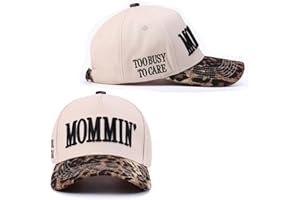 CHOKOLUY Vintage Two-Tone Trucker Hat Adjustable Baseball Cap with Mommin Embroidery Ponytail Fit Unisex Outdoor Casual Headwear