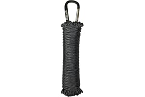 Gear Aid 325 Paracord and Carabiner, 3 mm Utility Cord for Camping and Hiking, 50 ft