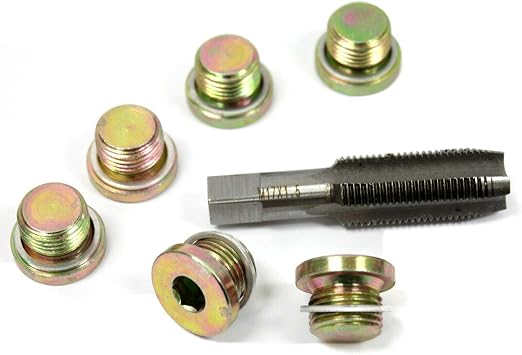 7pc M17 Oil Pan Thread Repair Kit Set Sump Drain Plug Repair Tool For Amazon Com