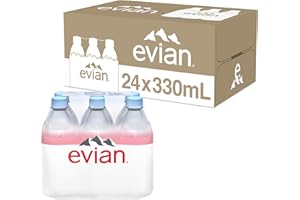 Evian Natural Spring Water, 330 ML (11.15 fl oz) bottles, 24 pack
