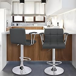 ERGOSEAT Bar Stools Set of 2,Armrest Adjustable