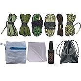 Wokonl Bore Cleaner Gun Cleaning Kit for Handguns and Rifles with Gun Snake .22 .223 & 5.56mm, .38 .357cal & 9mm, .30 .308cal & 7.62mm, .17 .177cal & 4.5mm, .44 .45cal, .25 .264cal & 6.5mm