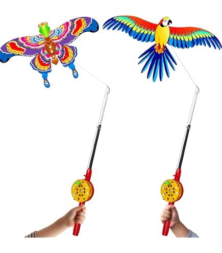 3-Piece Kids Kite Set With Handles - Easy Fly Eagles For Children Ages 3-8, Beach & Park Outdoor Toys