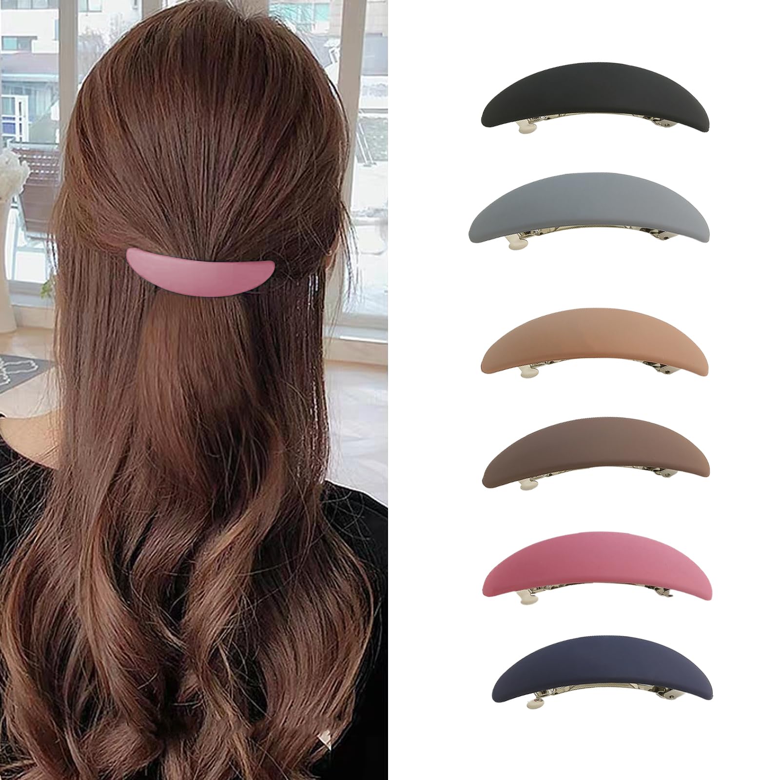 BSITSSS 6 Pieces Hair Barrettes for Women, Barrette Hair Clips Retro Classic, French Design Barrette Hair Clip, Hair Clasps Elegant, Hair Clips & Barrettes Accessories for Fine Medium Thick Hair