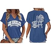 Baseball Shirts for Women Game Day Fan Shirt Baseball Mom Tshirt Casual Gifts Short Sleeve Tops