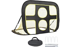 TUGAU Soccer Net for Kids Portable Pop Up Soccer Goals with Carrying Bag Foldable Soccer Target Net Indoor Outdoor Backyard Practice