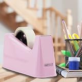 Rapesco 1487 500 Heavy Duty Tape Dispenser Candy Pink 2 Rolls 25mm view 4