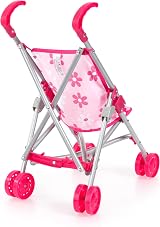 Bayer Design Pink Dolls Stroller Pram Set with Doll Included view 3