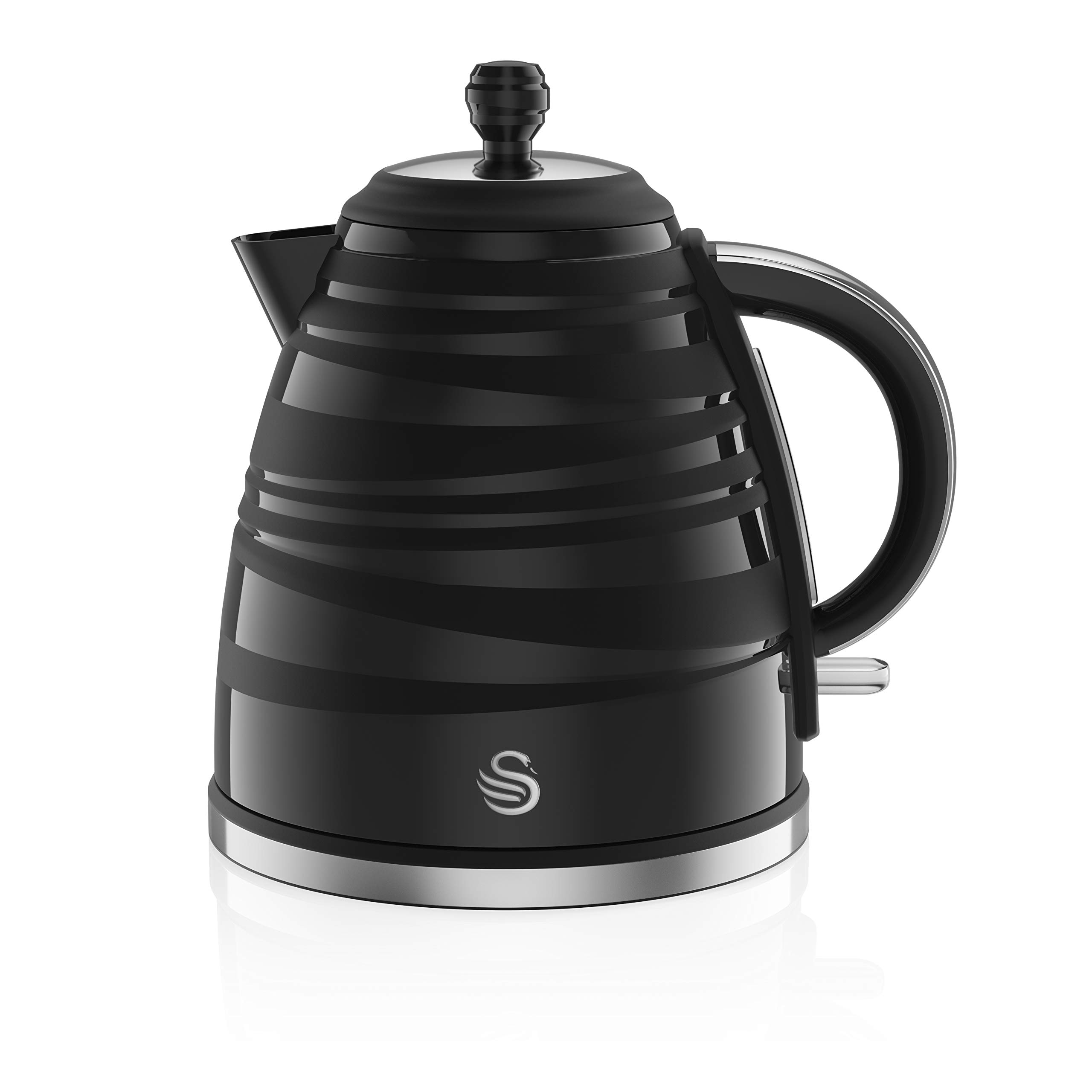 Swan, SK31050BN, Symphony 1.7 Litre Jug Kettle with 360 Degree Rotational Base, 3000 Watts, Black