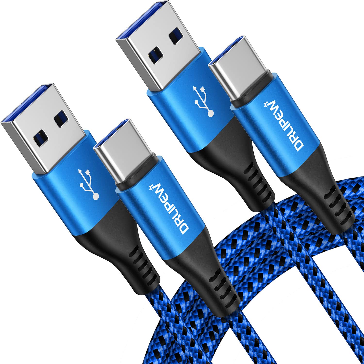 For Samsung S21 S21+ S20 Plus Ultra S10 A20e A21 M30S A31 A41 A51 A71 A81 A91 Charger Cable,USB Type C Fast Charge Charging Lead For Galaxy Note 10 A3 A5 2017,A8 A9 2018,LG V30 G6 G5 V20[2pack,1M+2M] — image 1