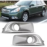 GearUp 1 Pair Front Driving Fog Light Bezel Cover for Subaru Outback 2010 2011 2012 Replaces 57731AJ43A, 57731AJ42A