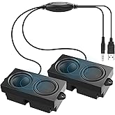 MEIRIYFA Computer Speakers for Desktop PC Laptop, Mini PC Computer Speaker USB Powered 3.5mm AUX Jack Input with Volume Contr