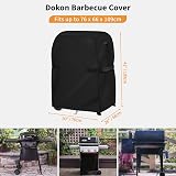 Dokon Premium Barbecue Cover Waterproof Heavy Duty 76x66x109cm Black view 2