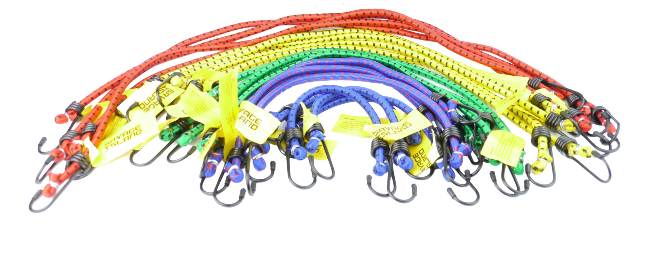 Savage Island Variety Pack Heavy Duty Elastic Military Bungee Cords