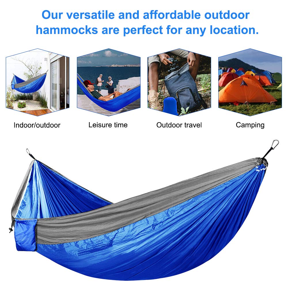 RGOSIM STARCS Comfortable Hammock Outdoor Double Adult Indoor Sleeping Leisure Camping Portable Swing Single Parachute Chair Lazy Nylon Fabric