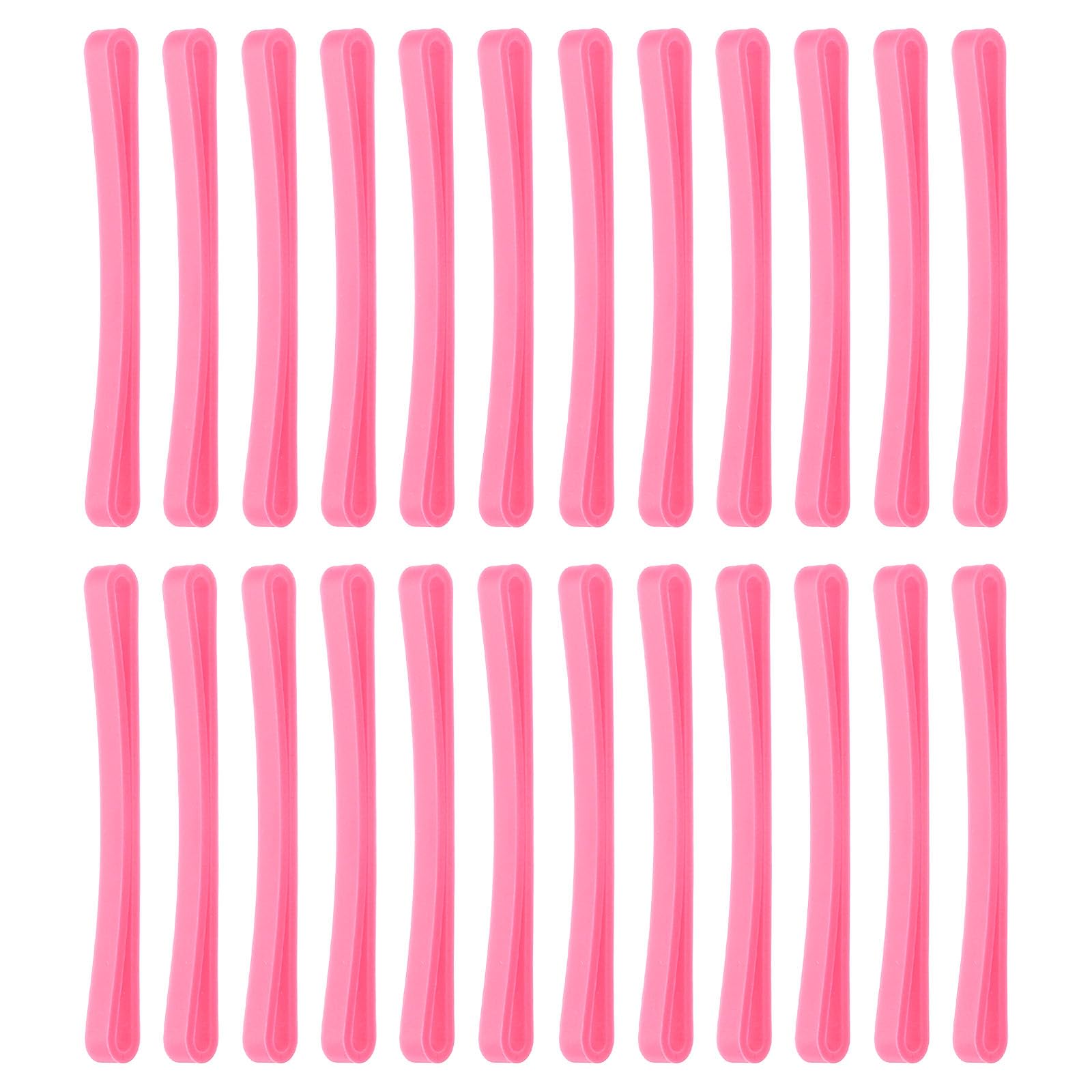 PATIKIL 3" Rubber Bands, 24 Pcs Durable Elastic Stretchy Bands for Books, Notebooks, Art, Traps, Exercise, Cooking, Pink