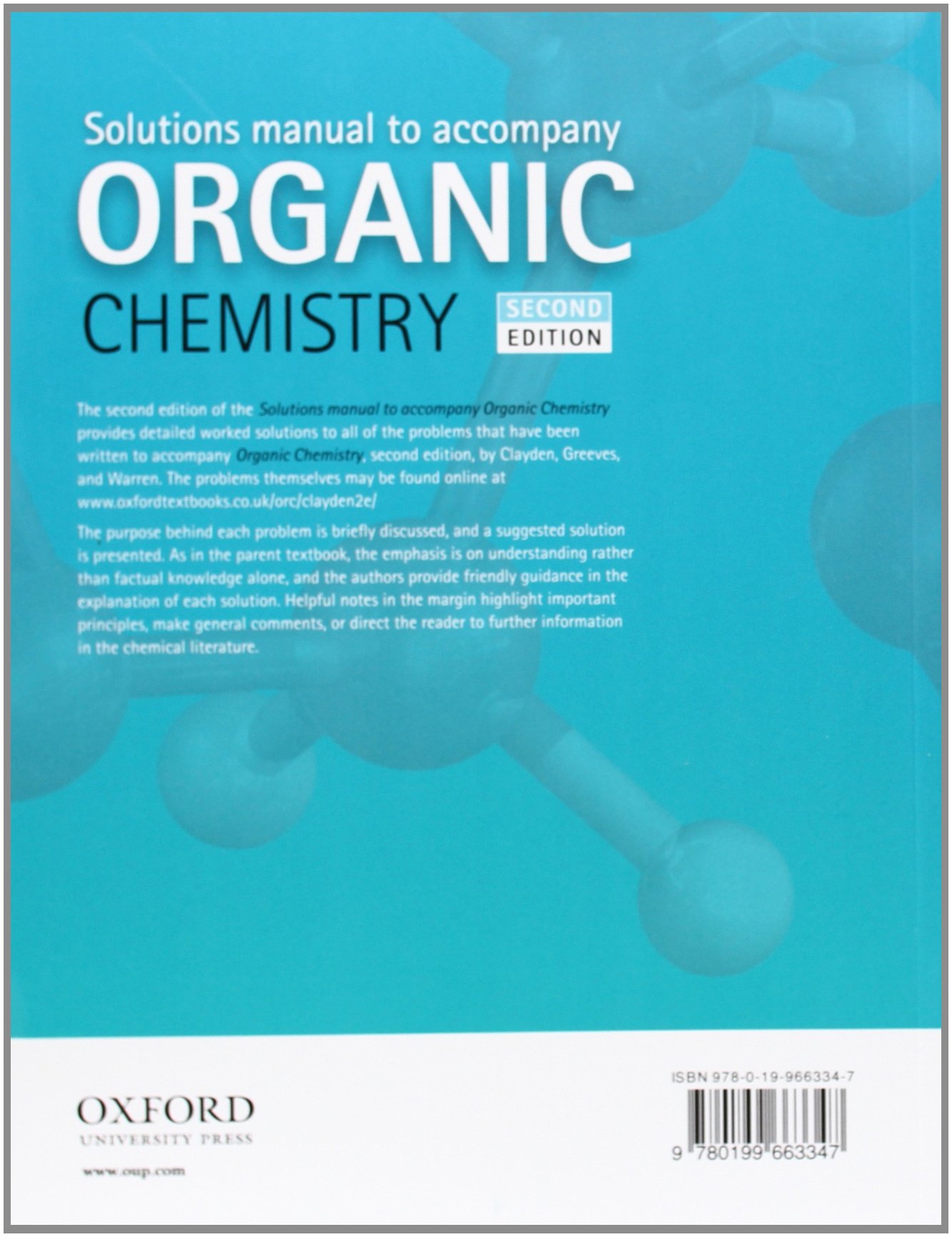Solutions Manual to accompany Organic Chemistry: Amazon.co.uk: Jonathan  Clayden, Stuart Warren: 8601400358702: Books