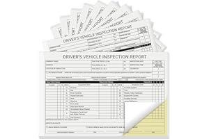 suituts 12 Pack Canadian Driver’s Vehicle Inspection Report Book/Forms, 2 Part Carbonless, 5.5 x 8.5 Inch Daily Pre-Trip Chec