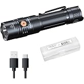 Fenix PD36R ACE 3000 Lumen Rechargeable Tactical Flashlight, USB-C Dual Switch, Set Customizable Brightness Levels, Strobe SOS Long Runtime Waterproof EDC Duty Light Camping Hunting Emergency