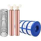 Zhitaoxun 6 Pcs Copper Anode Replacement Kit Solar Pool Replacement Copper Anode,4.13 x 0.71 Inch Threaded M6,Includes Copper Anode, Threaded Basket,Spring,Wing Screw