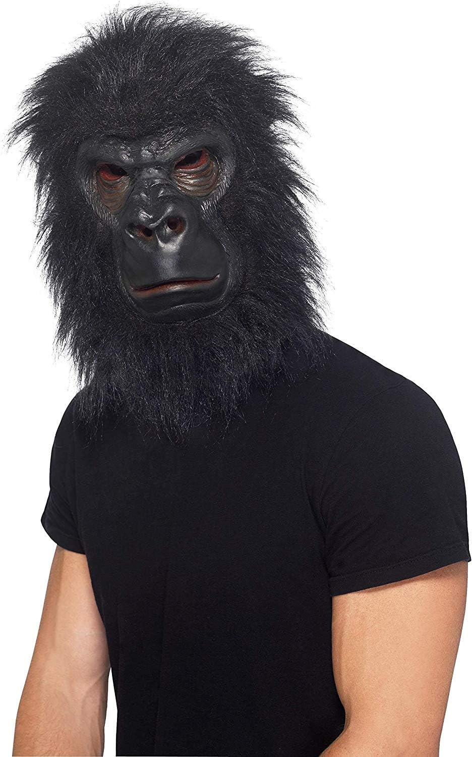 Gorilla Mask Black With Hair Foam Latex