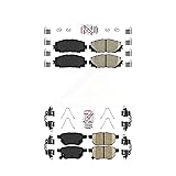 AmeriBRAKES Front Rear Ceramic Disc Brake Pads Kit
