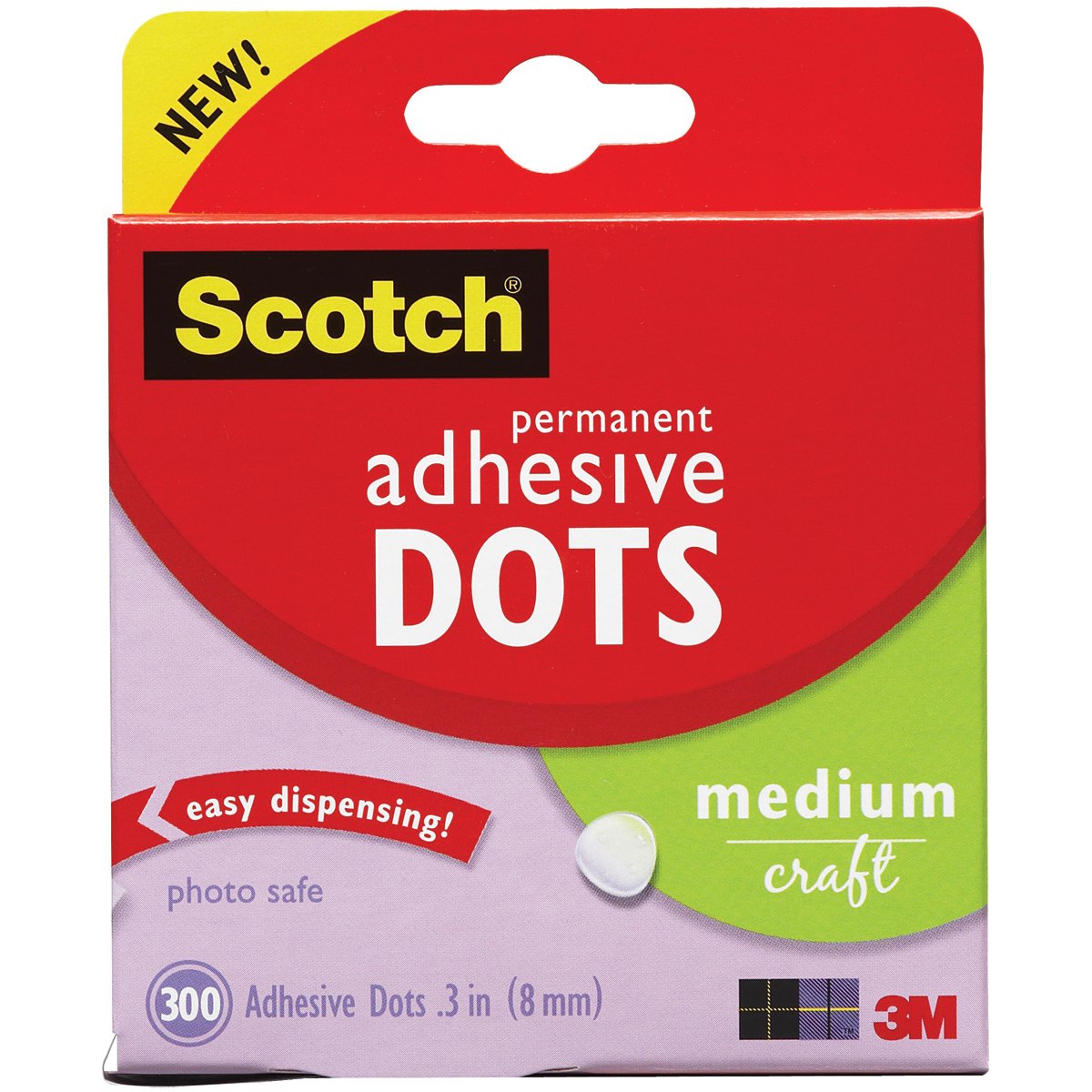 Scotch 010300M Permanent Adhesive Glue Dots 8 mm, Pack of 300 Buy
