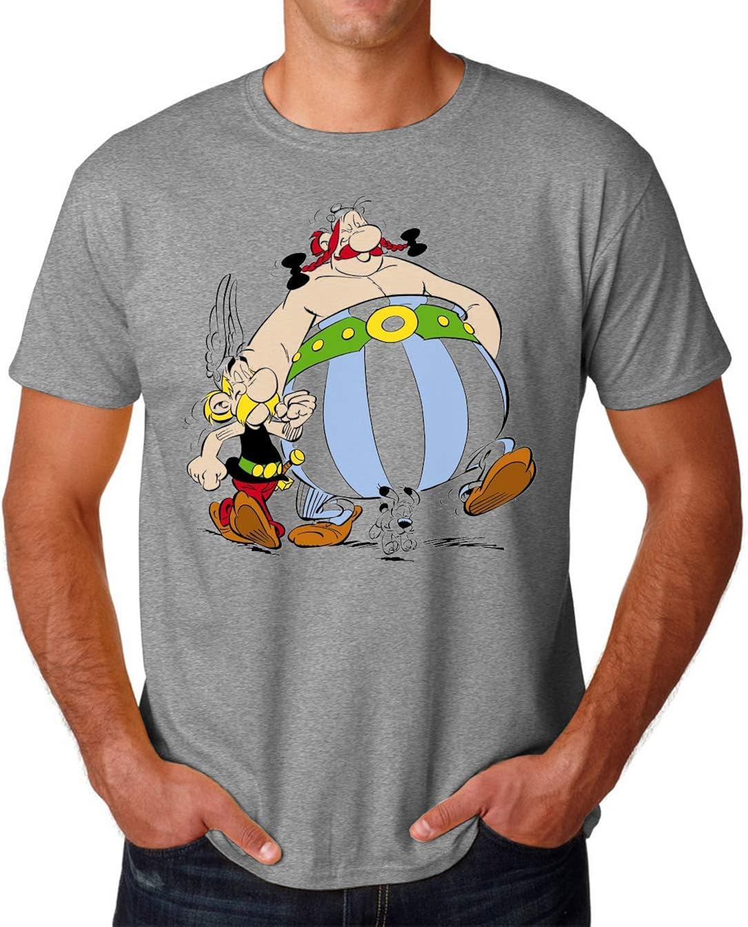 Asterix and Obelix Walking Men's T-Shirt Herren Tshirt: Amazon.de