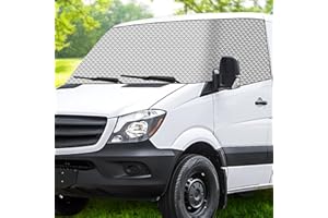 Komsepor Windshield Cover Compatible with Dodge Class B or with Mercedes Sprinter 2006-2015 Front Window 4 Layers Class B Motorhome Cover Temperature Control Sunshade/Snow Cover Strong Magnet