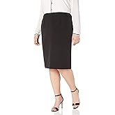 Kasper Womens Plus Size Stretch Crepe Skimmer SkirtSkirt